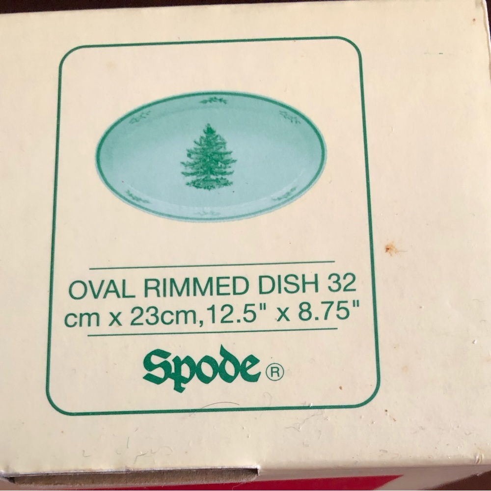 NWOT - Spode Christmas Tree Oval Rimmed Dish / Oven Safe - Picture 6 of 11
